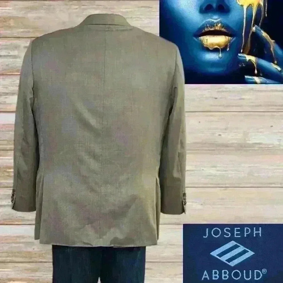 Joseph Abboud Mens Two Button Blazer Sport Coat Sport Jacket 40S - Picture 2 of 7